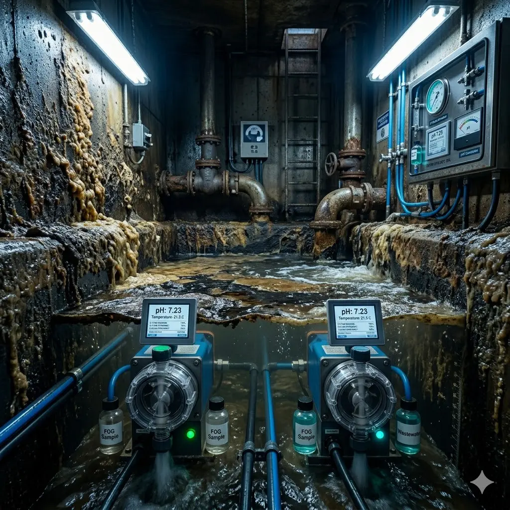 Fats oils and grease control in wastewater