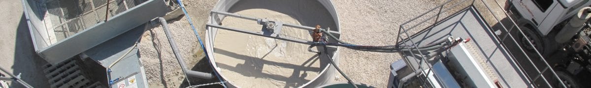 Concrete slurry dewatering wastewater