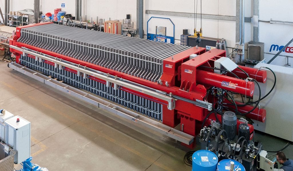 An industrial filter press - the grandaddy of the mash filter