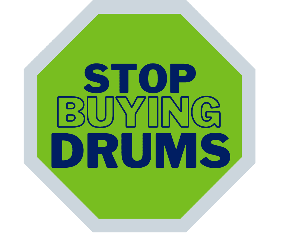 stop buying drums logo
